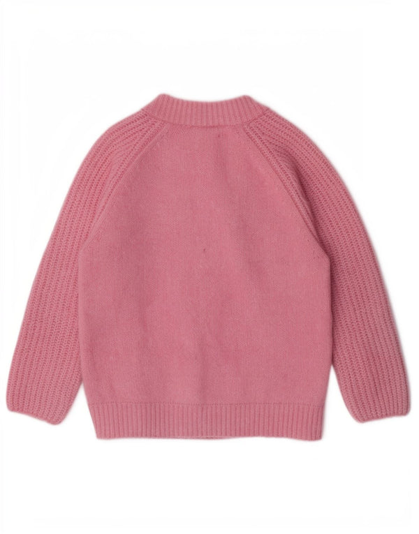 Pulover Cardigan Vintage pentru Damă UK 14 Roz Mediu
