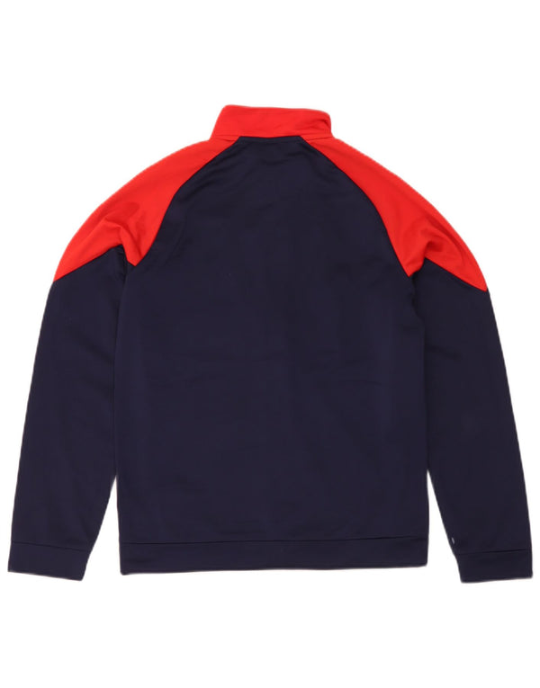 Jachetă de trening cu grafic Puma pentru băieți 13-14 ani, albastru bleumarin, color block