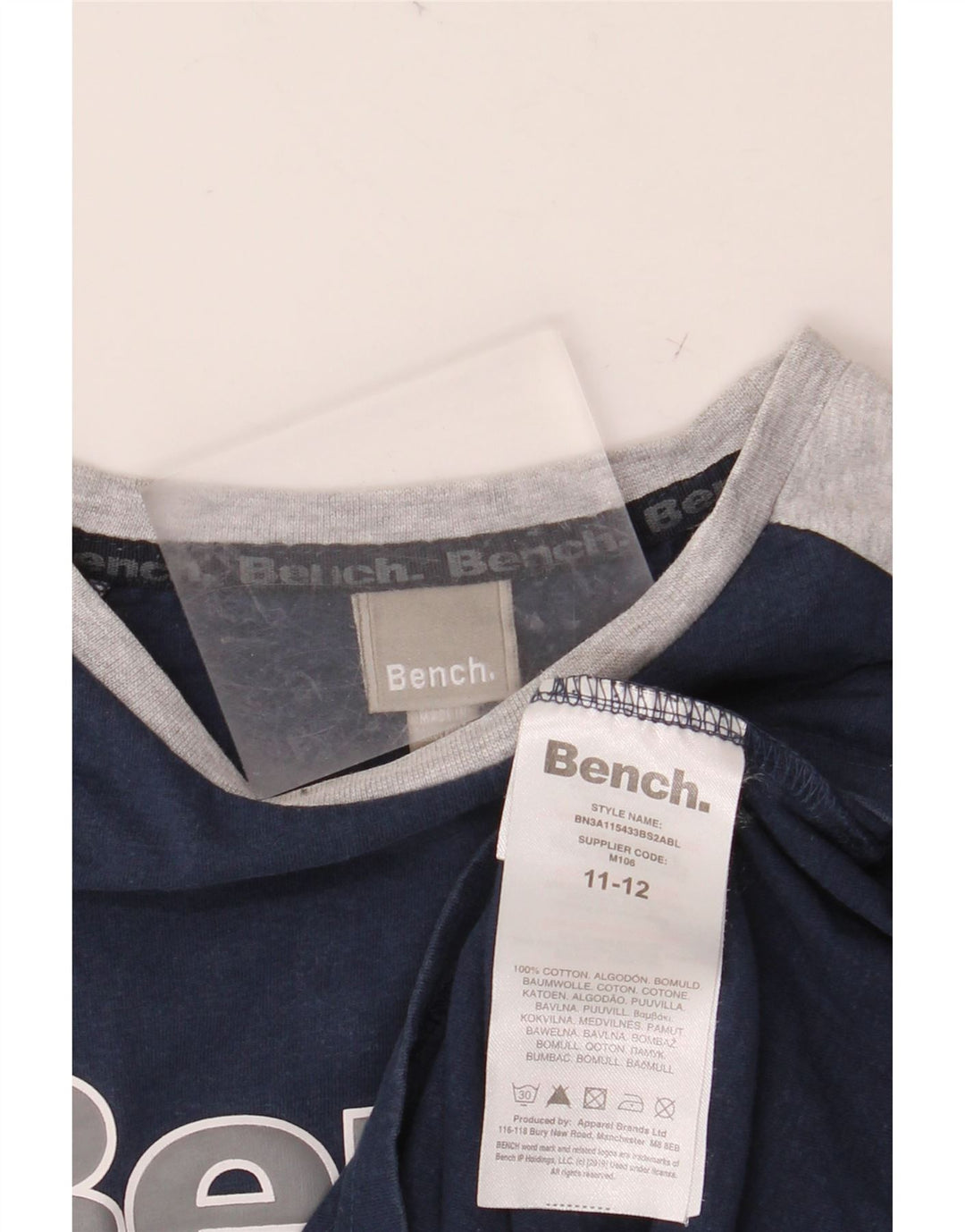 BENCH tricou grafic pentru baieti Top 11-12 ani bleumarin bumbac color bloc