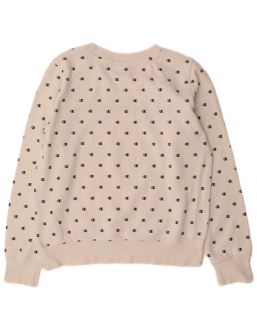 Pulover cu grafic pentru femei CHAMPION UK 14 Bumbac alb mediu