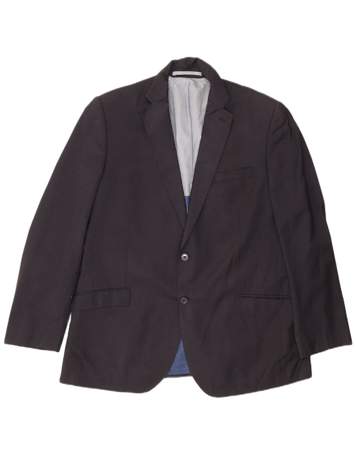 Blazer pentru bărbați Marks & Spencer, cu 2 nasturi, cu ajustare normală, EU 54 XL, bleumarin