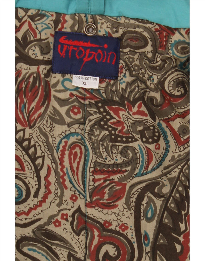 Palton supradimensionat pentru femei Vintage UK 18 XL Bumbac albastru