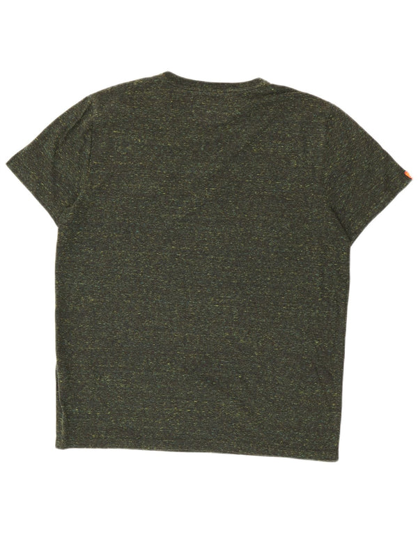 Tricou pentru bărbați Superdry Top 2XL Kaki Bumbac cu pete