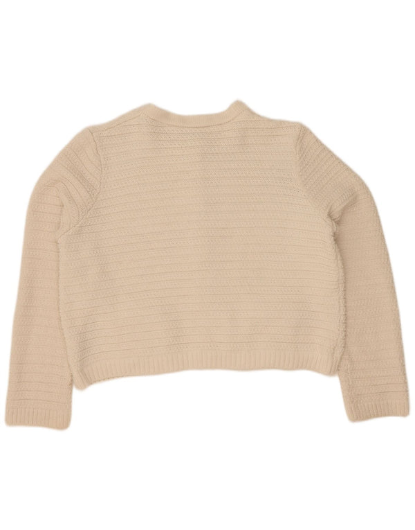 Marks & Spencer Pulover Crop Cardigan pentru Damă UK 16 Large Off White