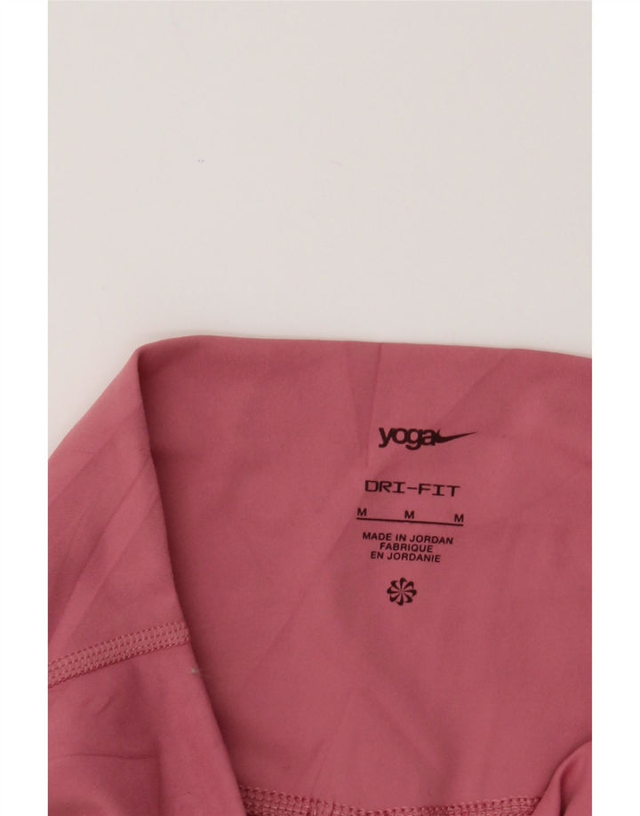 NIKE Womens Dri Fit Leggings UK 12 Medium Pink Polyester Vintage Nike and Second-Hand Nike from Messina Hembry 