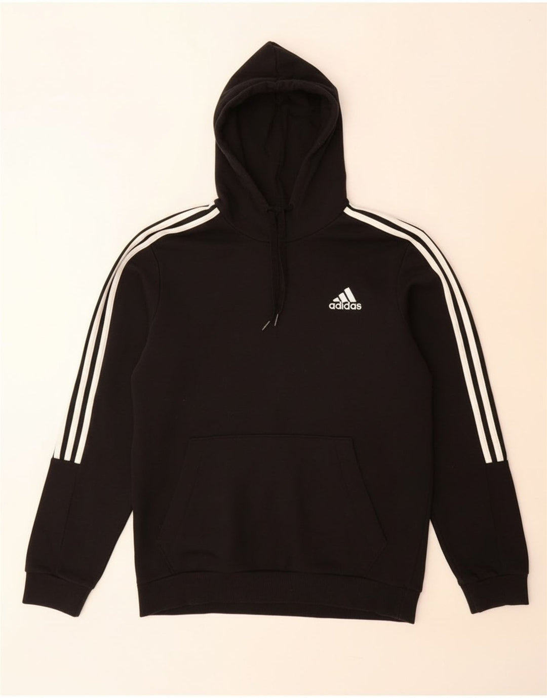 Pulover Adidas pentru bărbați, bumbac mediu negru