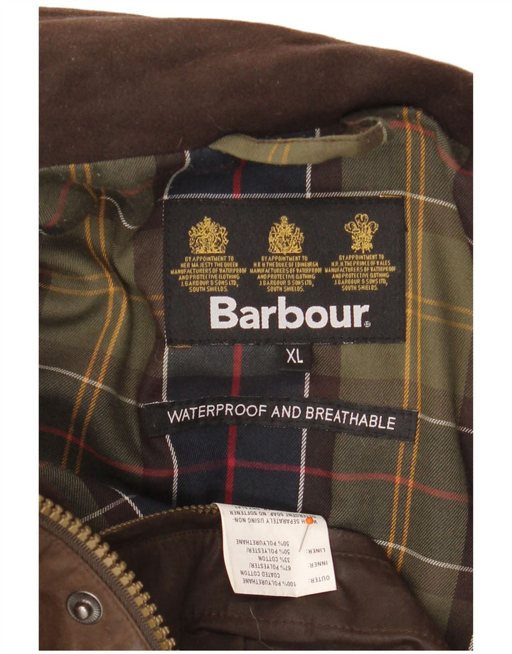 Jachetă pentru bărbați BARBOUR, cu o formă lejeră, din bumbac cerat UK 42 XL, maro, poliuretan