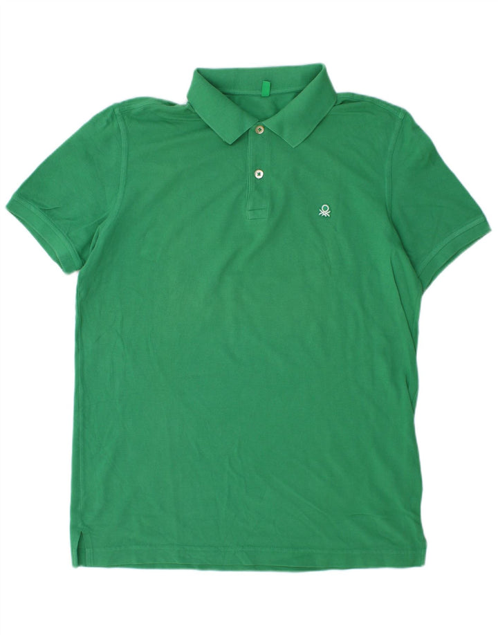 Tricou polo pentru bărbați BENETTON, mare, verde, bumbac