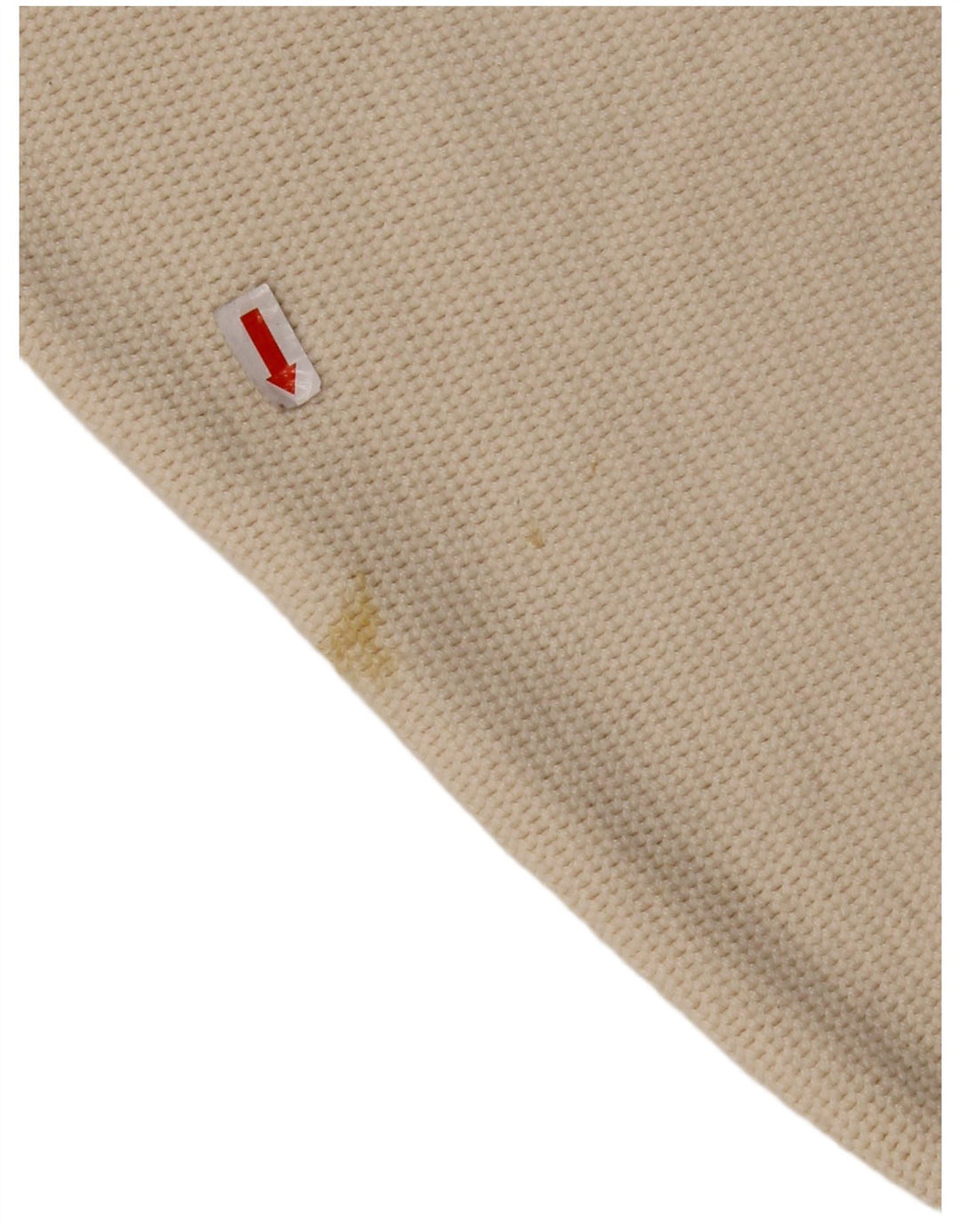 VINTAGE Pulover cu decolteu în V pentru bărbați, bumbac mare, bej