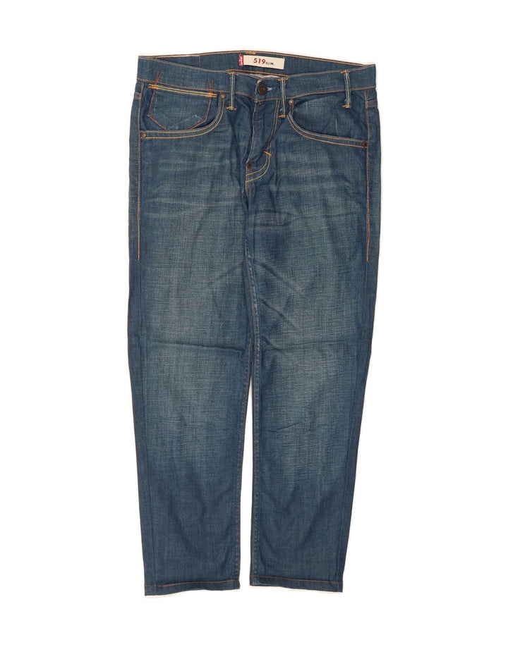 LEVI'S Mens 519 Cropped Slim Jeans W32 L26 Blue Vintage Levi's and Second-Hand Levi's from Messina Hembry 