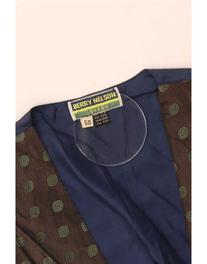 Vintage Gilet pentru bărbați IT 50 Medium Khaki Geometric