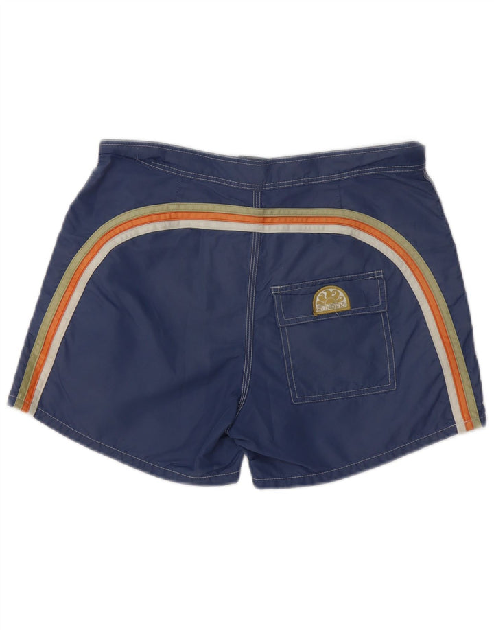 Pantaloni scurți de înot Sundek pentru bărbați, poliester mediu albastru bleumarin