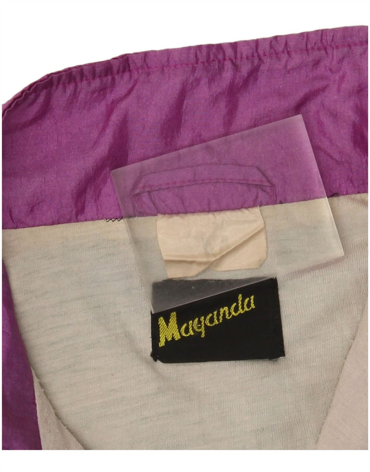 Jachetă de trening vintage pentru bărbați, mediu negru, nailon color bloc