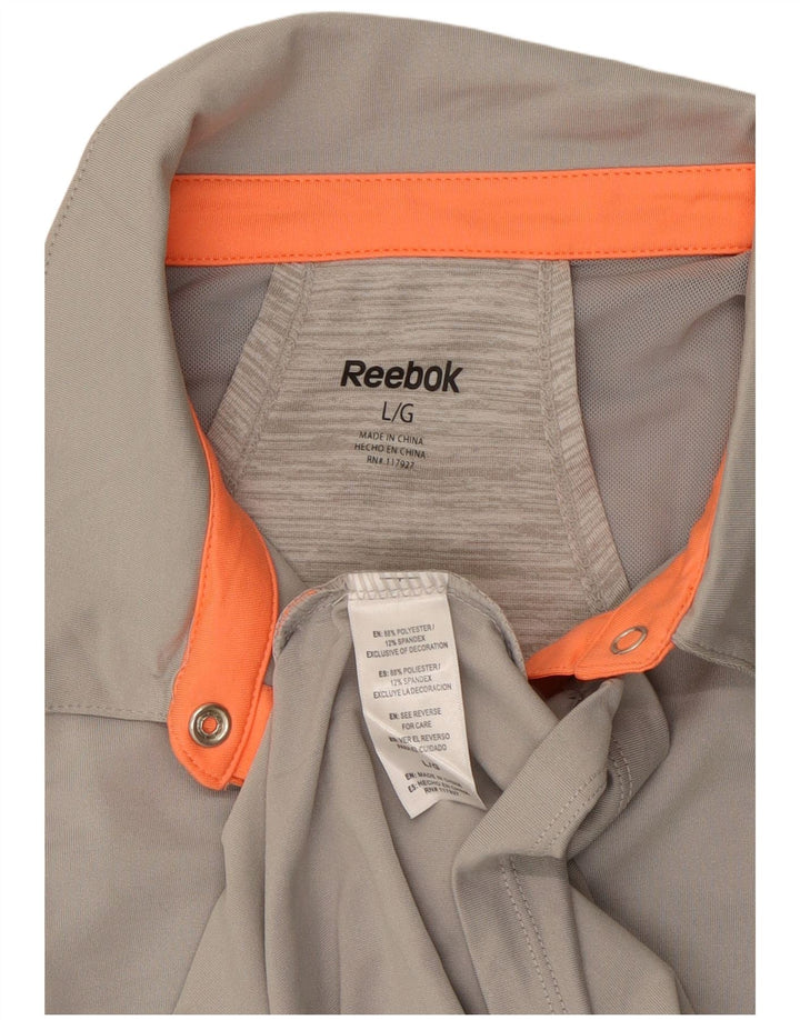 REEBOK tricou polo fără mâneci pentru femei UK 14 mare poliester gri