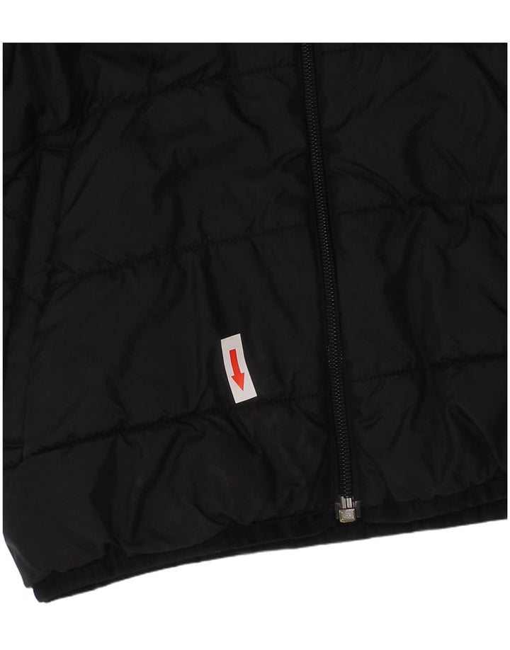 Jachetă căptușită cu glugă Adidas băieți 4-5 ani poliester negru