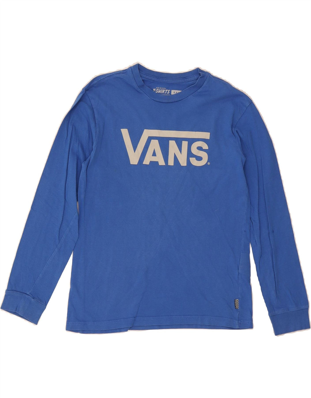 VANS Boys Graphic Top Long Sleeve 10-11 Years Medium Blue Cotton Vintage Vans and Second-Hand Vans from Messina Hembry 