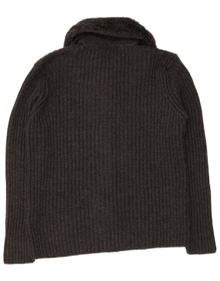 Pulover cardigan pentru femei Marks & Spencer UK 12 Medium Gri Acrilic