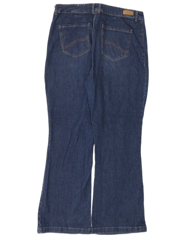 Fat Face Blugi evazați Fly pentru femei UK 18 XL W36 L31 Blue Bumbac