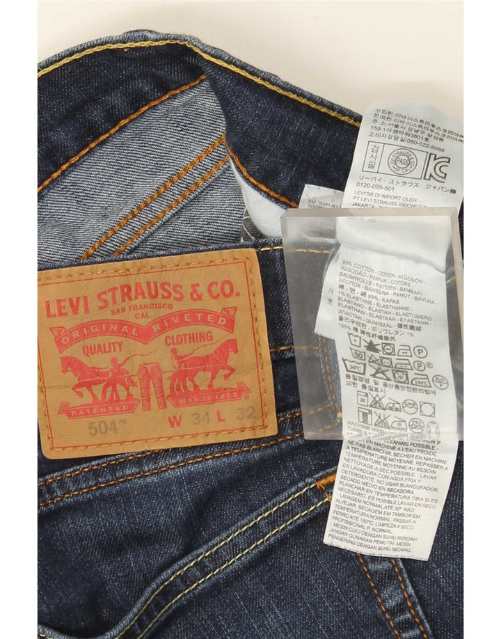 Blugi drepti 504 pentru femei Levi's W34 L32 Bumbac albastru