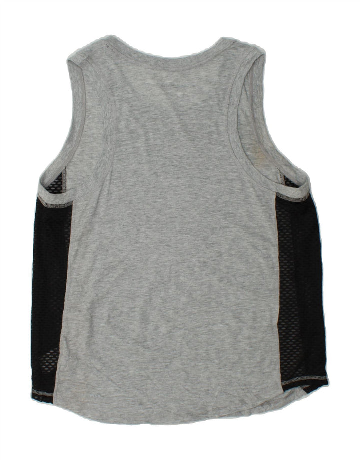 ADIDAS Womens Vest Top UK 14 Medium  Grey Colourblock Polyester Vintage Adidas and Second-Hand Adidas from Messina Hembry 