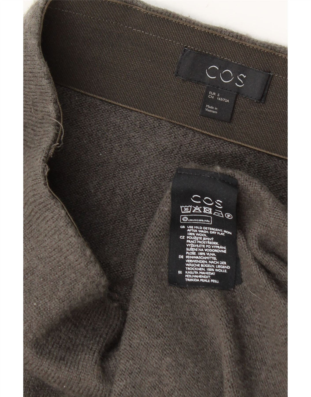 Fusta creion tricot pentru femei Cos Mic W27 Lână gri