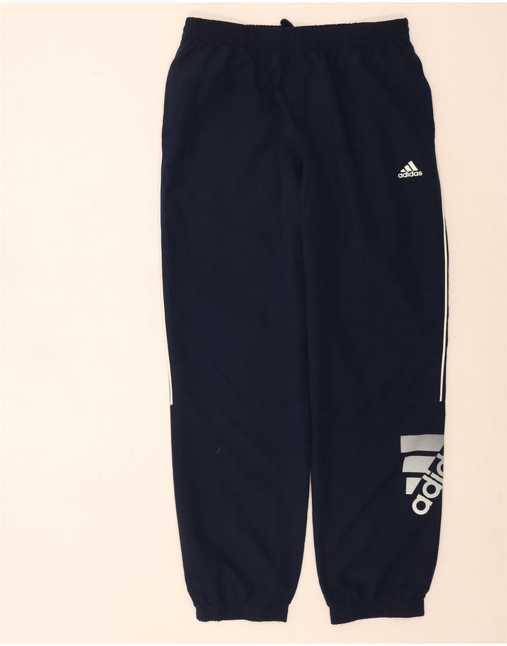 Pantaloni de trening cu grafică Adidas pentru bărbați Pantaloni de jogging mari, bleumarin, poliester
