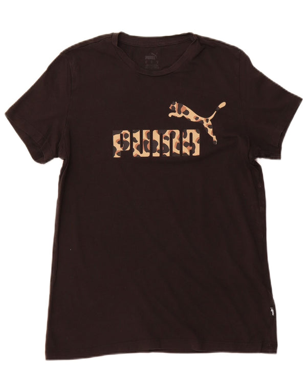 Tricou grafic PUMA pentru femei Top UK 12 Medium Black Bumbac