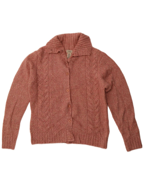 Pulover cardigan pentru femei L.L.Bean UK 16, mare, roz acrilic