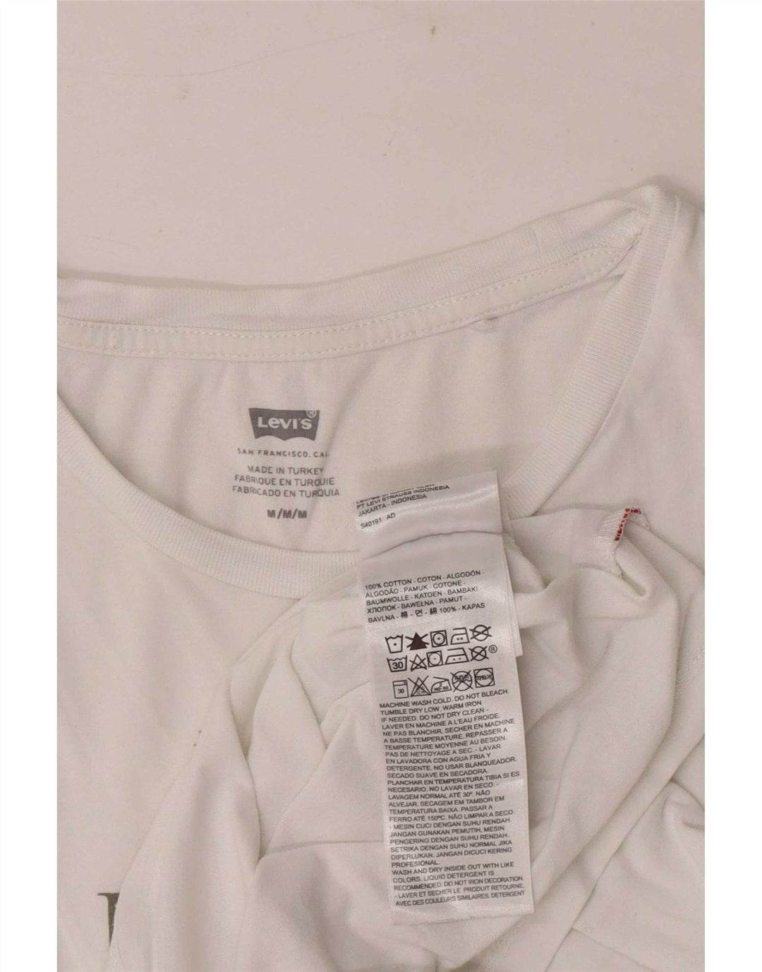 Tricou grafic Levi's pentru femei Top UK 12 Medium White Bumbac