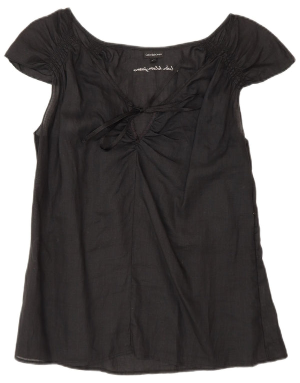 Bluză de damă Calvin Klein Jeans Top UK 18 XL Negru