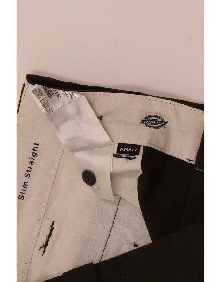 Pantaloni chino slim drepti pentru bărbați Dickies L34 L32 Kaki Poliester