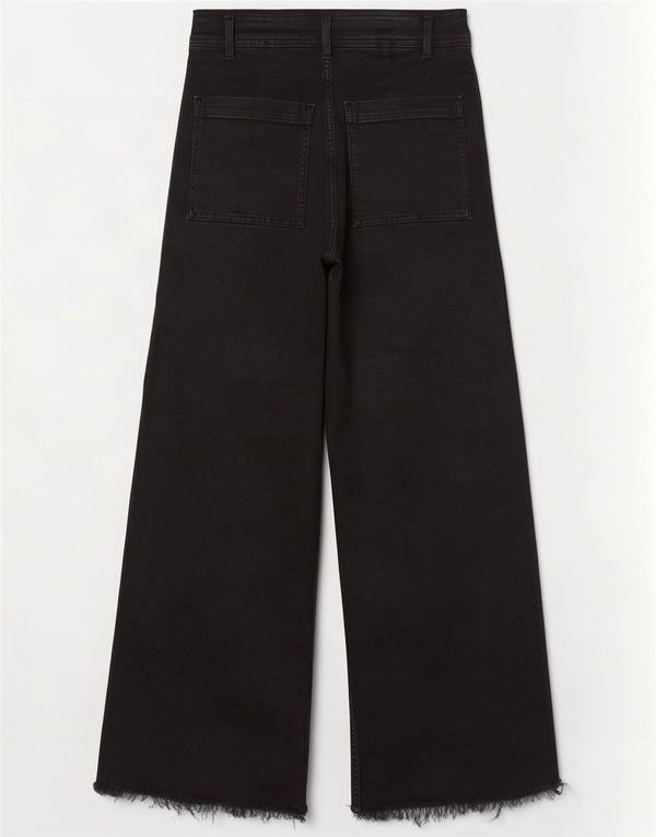 Blugi pentru femei Zara cu picioare late EU 38 Mici L28 L28 Bumbac negru