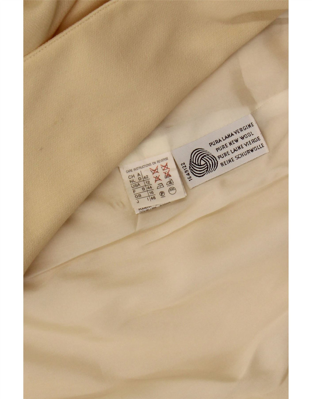 MARELLA Jachetă pentru femei la dublu piept UK 16 Lână mare galbenă