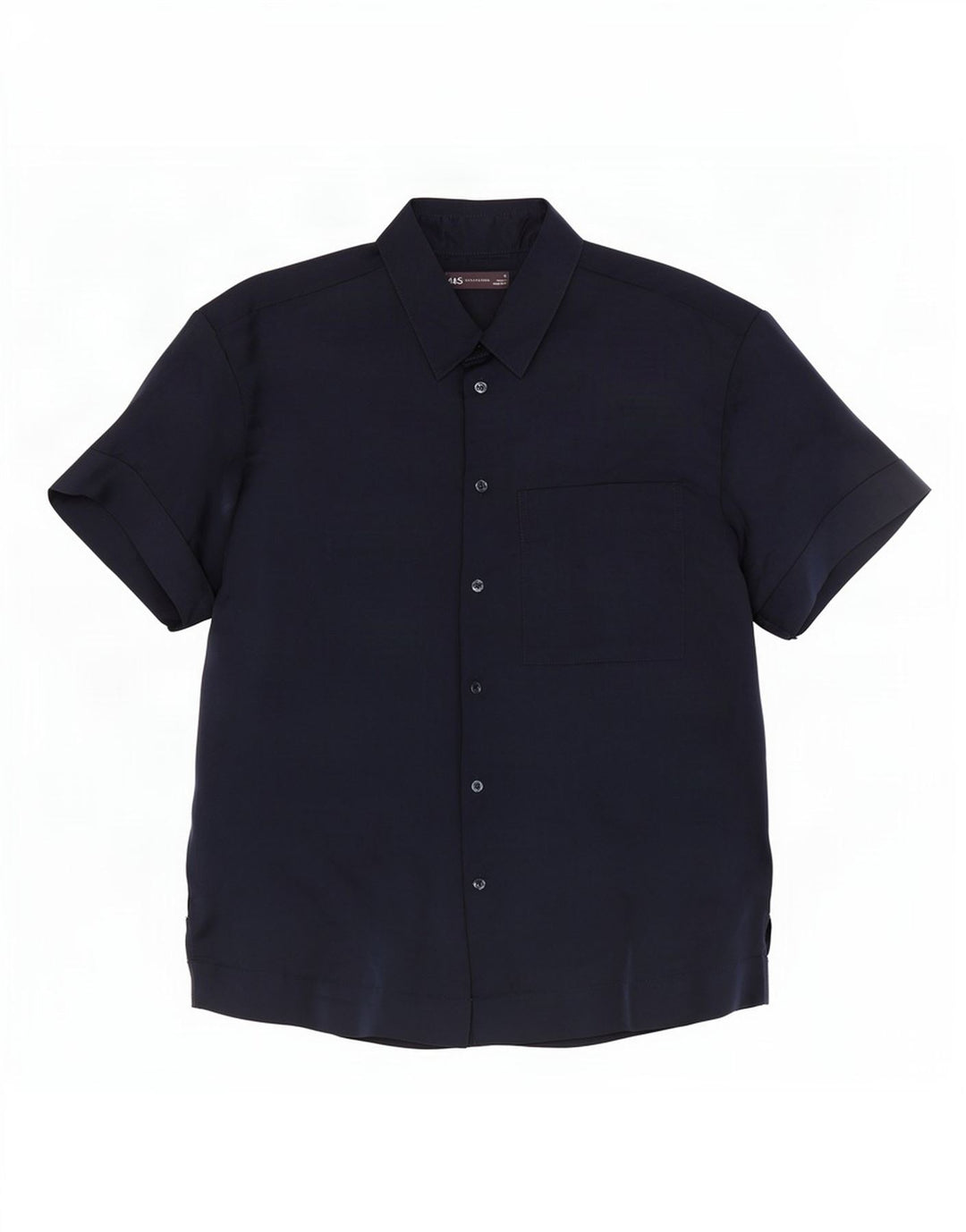 Bluză cămașă cu mânecă scurtă pentru femei Marks & Spencer UK 12 Medium Bleumarin