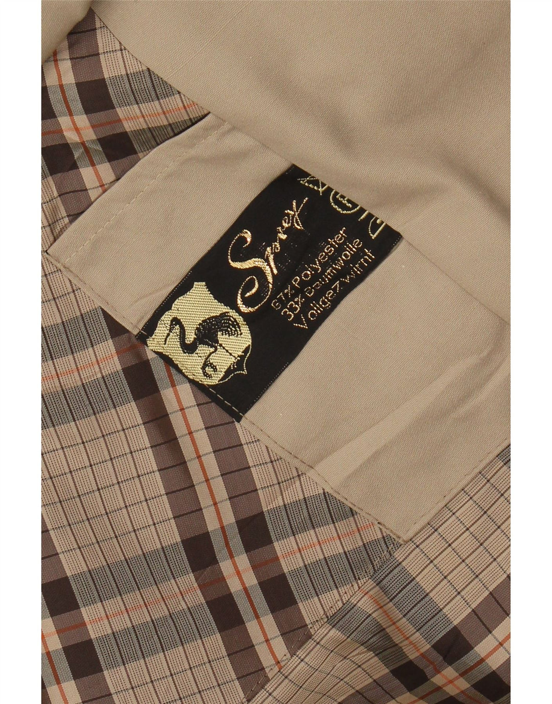 Trench pentru bărbați VINTAGE UK 40 mare, bej, poliester