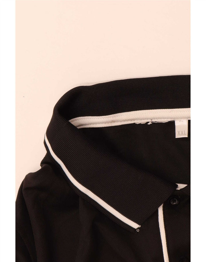 Tricou polo pentru bărbați Adidas 2XL, negru, bloc de culoare