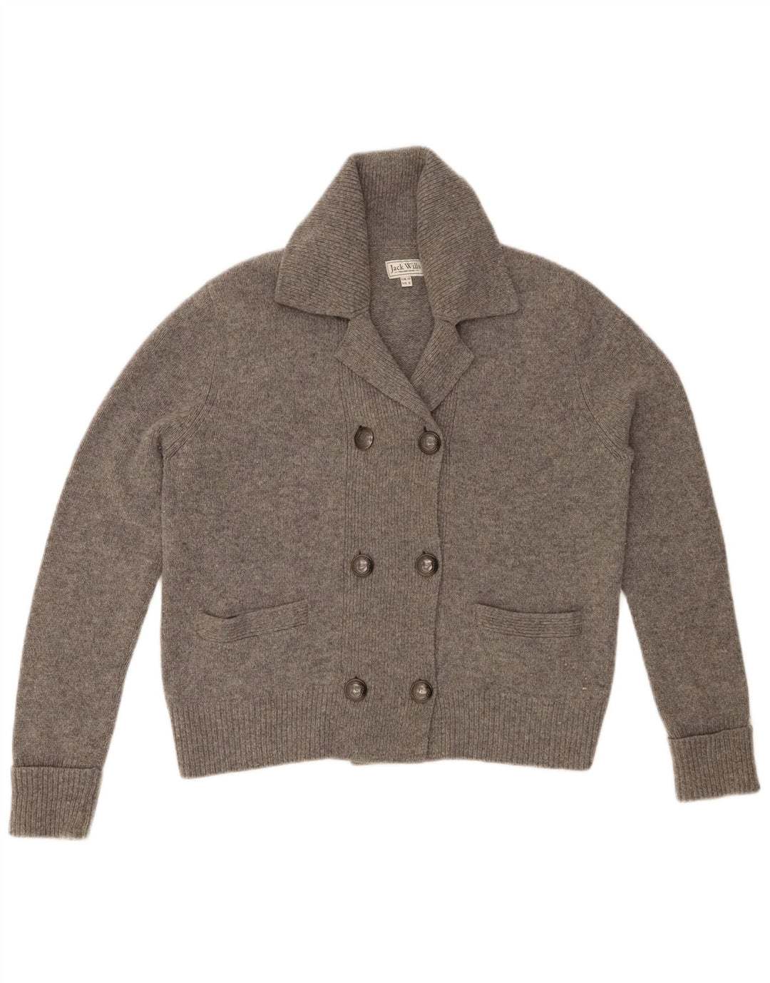 JACK WILLS Pulover cardigan supradimensionat pentru femei UK 10 Small Gri