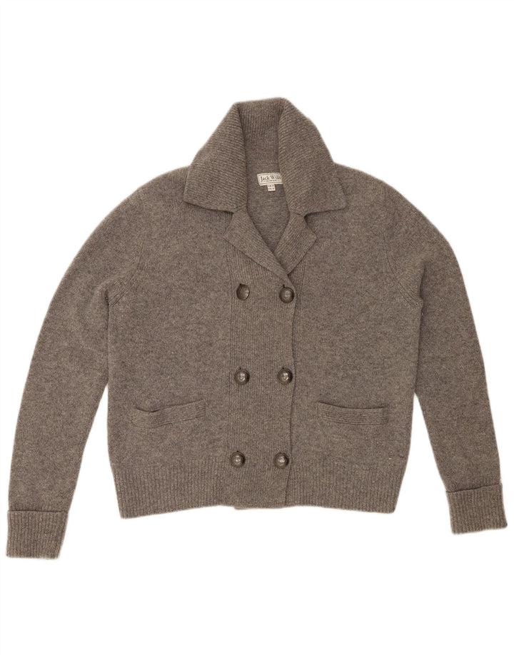 JACK WILLS Pulover cardigan supradimensionat pentru femei UK 10 Small Gri