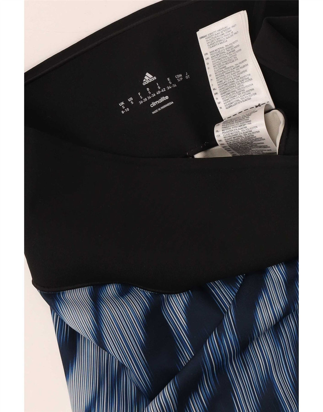 Leggings pentru femei Adidas UK 8-10 Small Blue Tie Dye Poliester