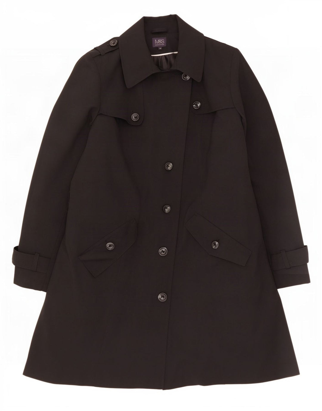 Trench pentru femei Marks & Spencer UK 20 2XL Poliester negru