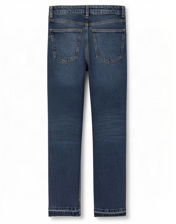 Blugi drepti pentru femei cu talie înaltă Zara EU 36 XS L26 L27 Bumbac albastru