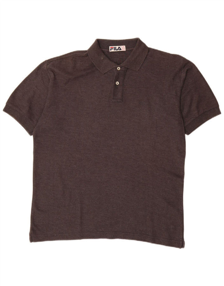 Tricou polo pentru bărbați FILA IT 48 bumbac maro mediu