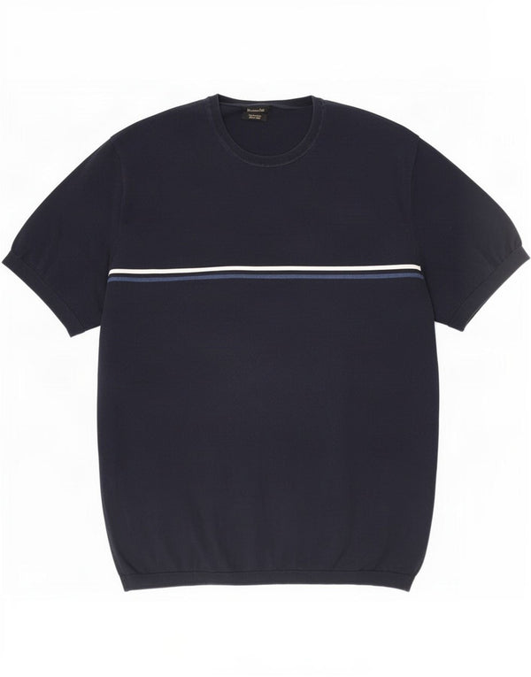 Massimo Dutti Bărbați Tricou Top XL Bleumarin Bumbac