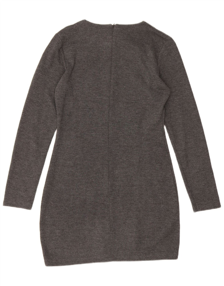 Rochie cu mânecă lungă pentru femei Zara UK 12, gri mediu
