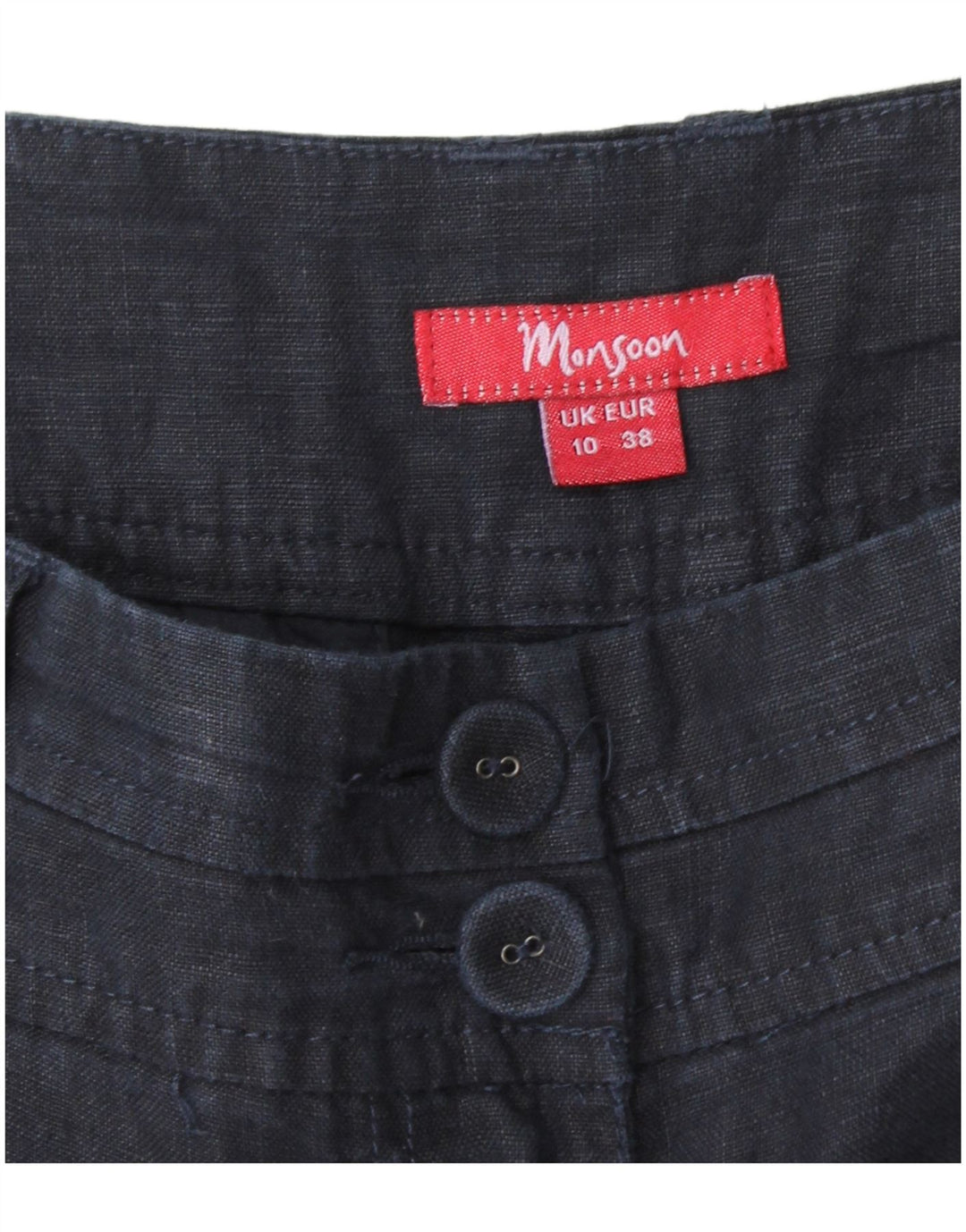 MONSOON Pantaloni chino pentru femei cu picioare largi UK 10 Small W32 L31 Bleumarin In