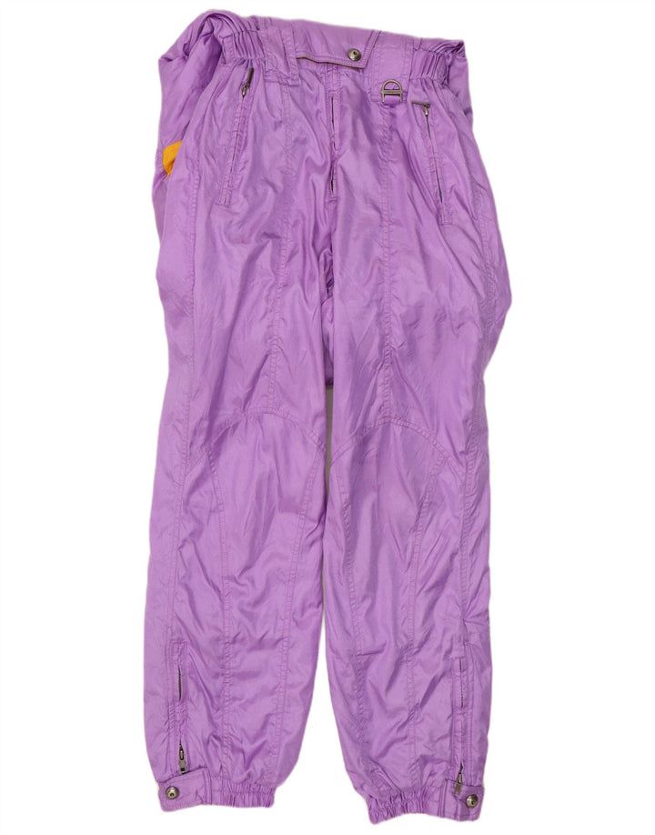 Salopetă de schi cu glugă pentru femei Descente EU 38 Violet mediu Nailon color bloc