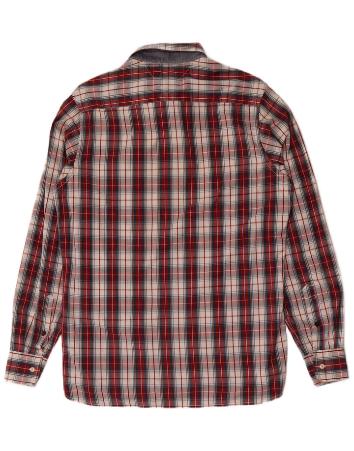 Cămașă personalizată pentru bărbați Tommy Hilfiger, bumbac cu carouri mici, roșii