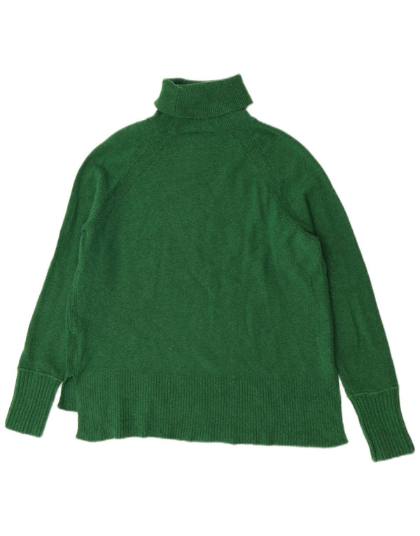 J. Crew Pulover oversized cu gât rulat pentru femei UK 10 Small Green Nylon