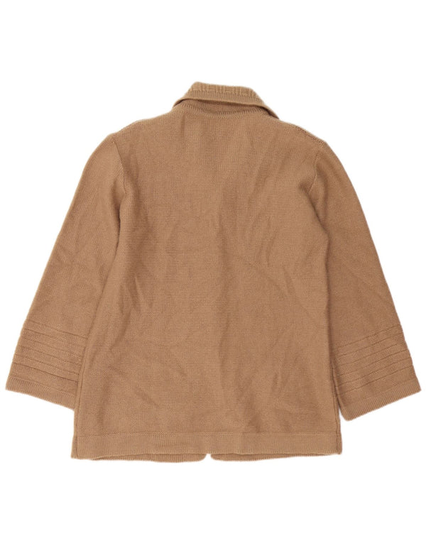 Pulover cardigan pentru femei VINTAGE UK 14 Lână maro medie