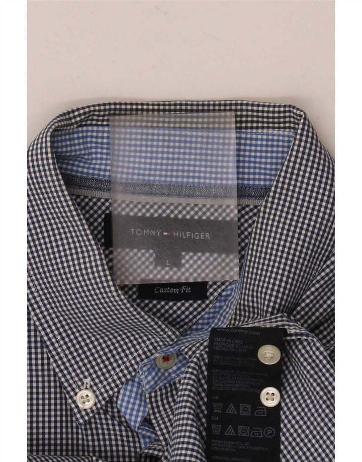 Cămașă personalizată pentru bărbați Tommy Hilfiger, mare, albastru, din bumbac